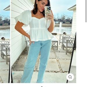 White Puff Sleeve Blouse